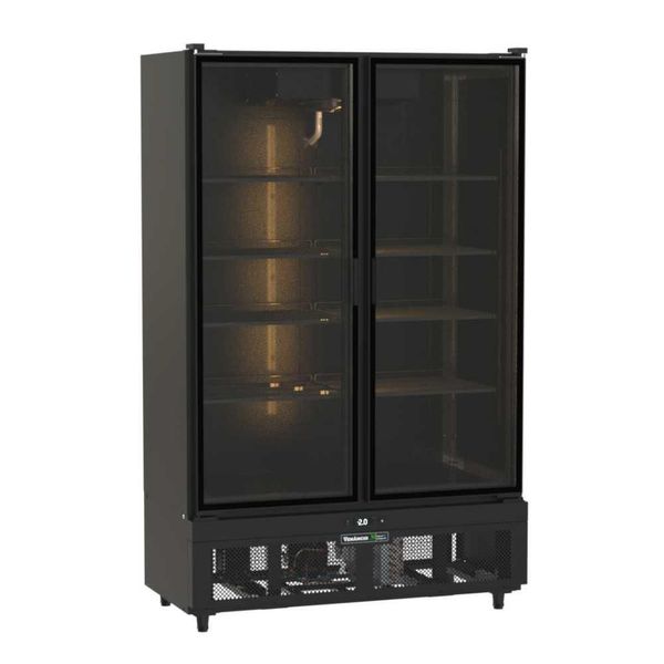 Visa Cooler Expositor De Bebidas 2 Portas Prime Preto Prev2p 220v - Venâncio
