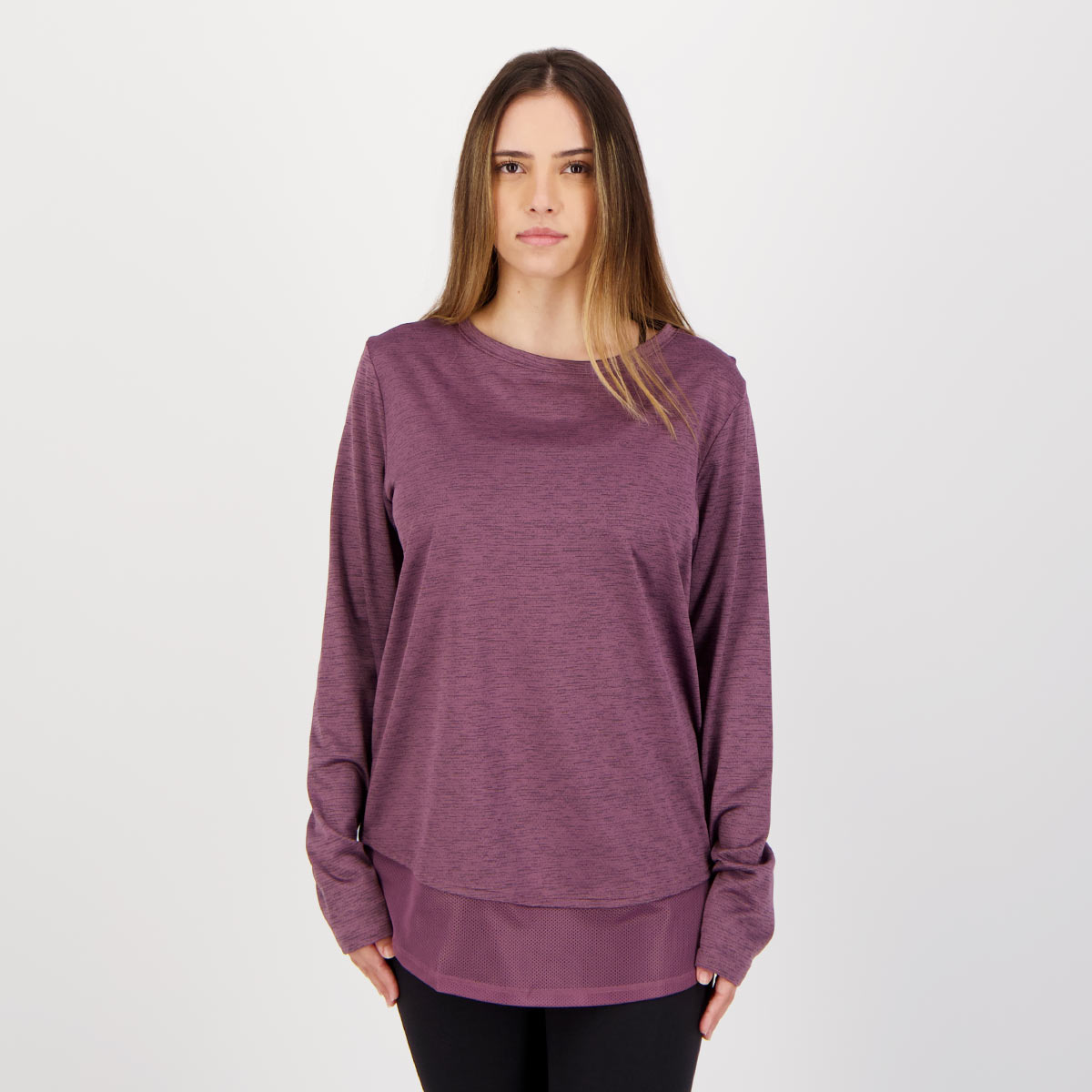 Camiseta Under Armour Tech Vent Manga Longa Feminina Roxa