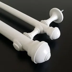 Kit Varão p/ Cortina Duplo 3m Ø19 28mm Branco Perfitec