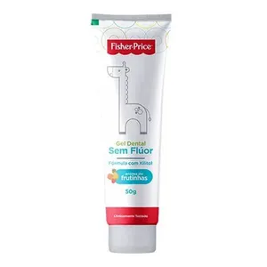 Gel Dental Fisher Price Sem Fluor 50g Grátis Escova Infantil