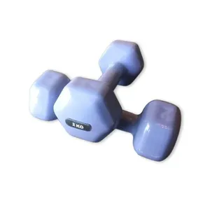 Par De Halter Emborrachado Sextavado 2 Kg Cada