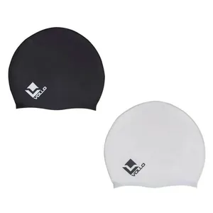 Kit 2 Touca de Natação Silicone Adulto Hidroginástica Preto e Cinza Vollo Sports Kit 2 Touca de Natação Silicone Adulto Preto e Cinza Vollo Sports