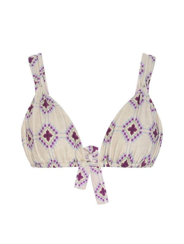 Top Cortininha Estampado Vera Cruz OFF WHITE M