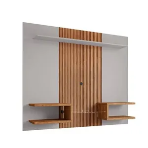 Painel Atlas Off-white Com Cinamomo Com Ripado - Bechara
