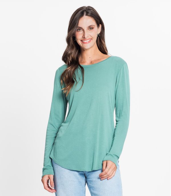 Blusa Feminina Manga Longa Visco Tricot Rovitex Verde M