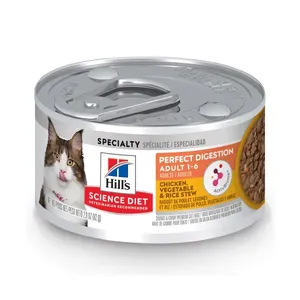 Ração Úmida Hill's Science Diet Digestão Perfeita para Gatos Adultos Sabor Frango e Vegetais 82 g