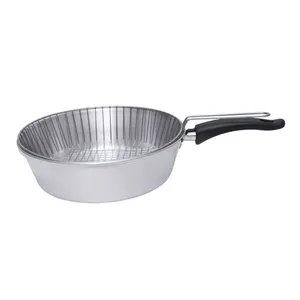 Frigideira Fritadeira De Aluminío Grosso Com Cesto N24 Docesar