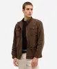 jaqueta parka masculina com bolsos marrom GG
