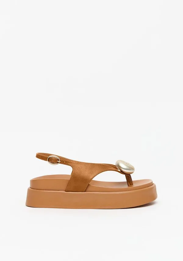 Anabela Flat Form Esfera Marrom 35