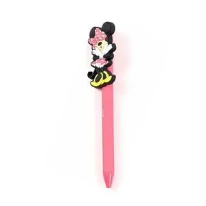 Caneta Esferográfica Retrátil Escrita Azul Disney Minnie Mouse Molin Rosa Escuro
