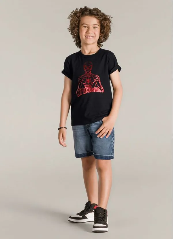 Camiseta homem aranha Infantil unissex Brandili - 6