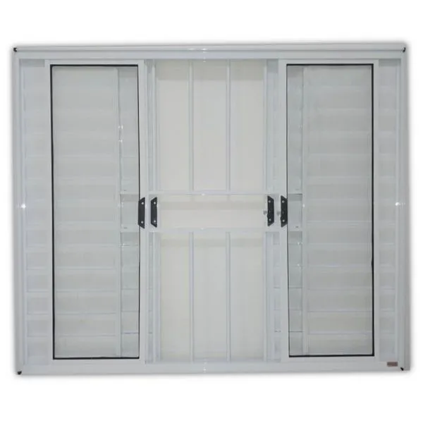 Veneziana Branca de 6 Folhas com Grade 100x120cm - 1404 - JANELLOT