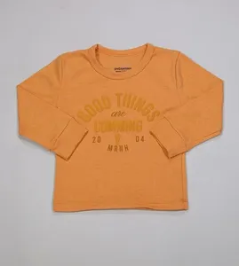 Camiseta Manga Longa Good Things - 1251041 Laranja - 8