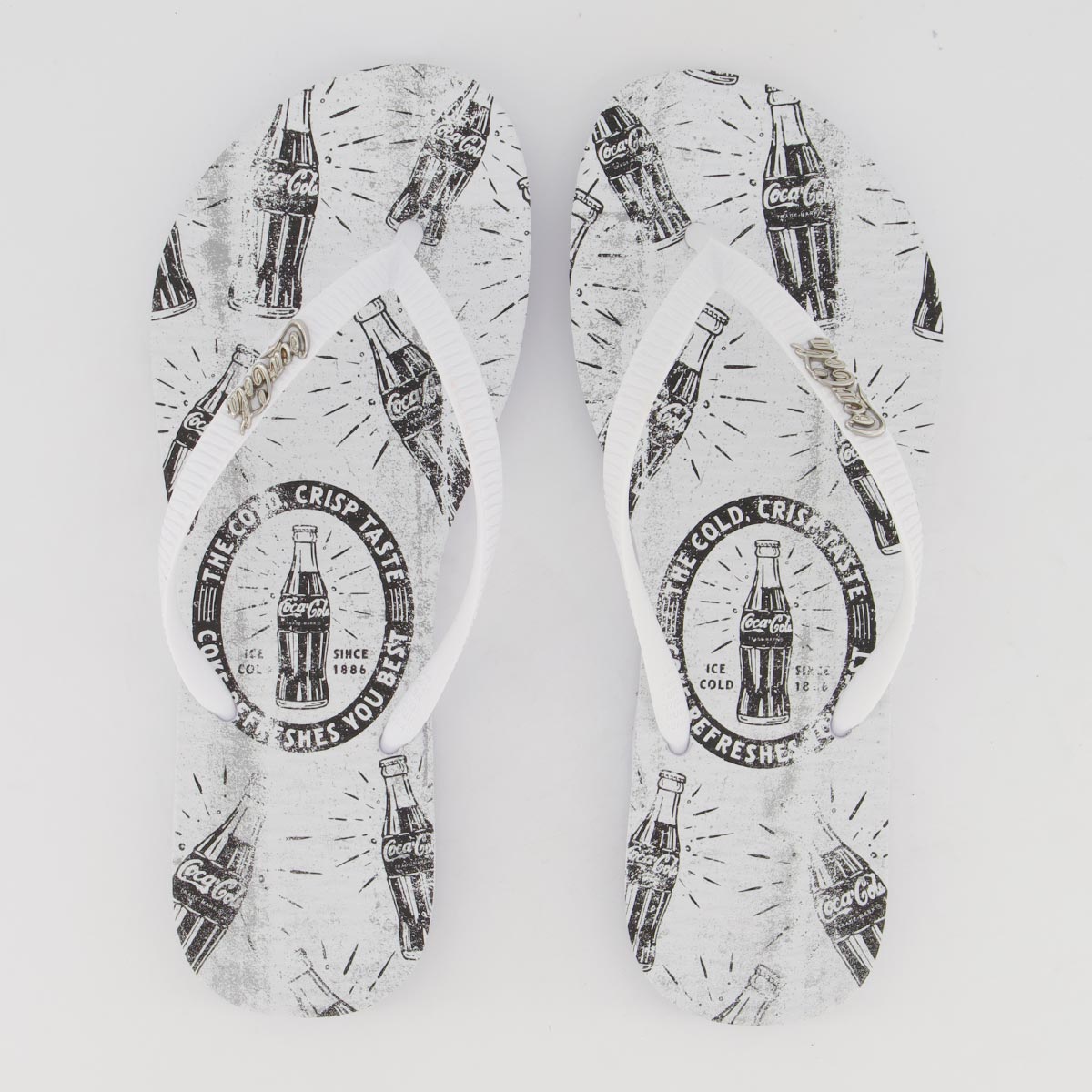 Chinelo Coca Cola Refresh Feminino Branco