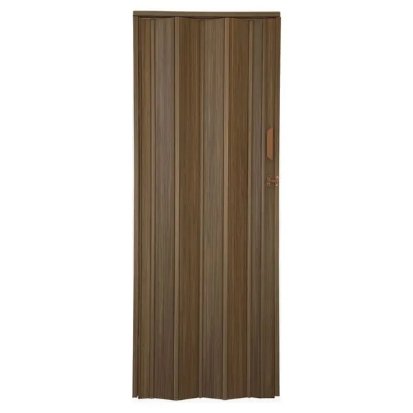 Porta Sanfonada de PVC 2535 Abertura Deslizante 210x62cm para Divisória Imbuia Bariri PVC Porta Sanfonada de PVC 2535 210x62cm para Áreas Internas Imbuia Bariri PVC