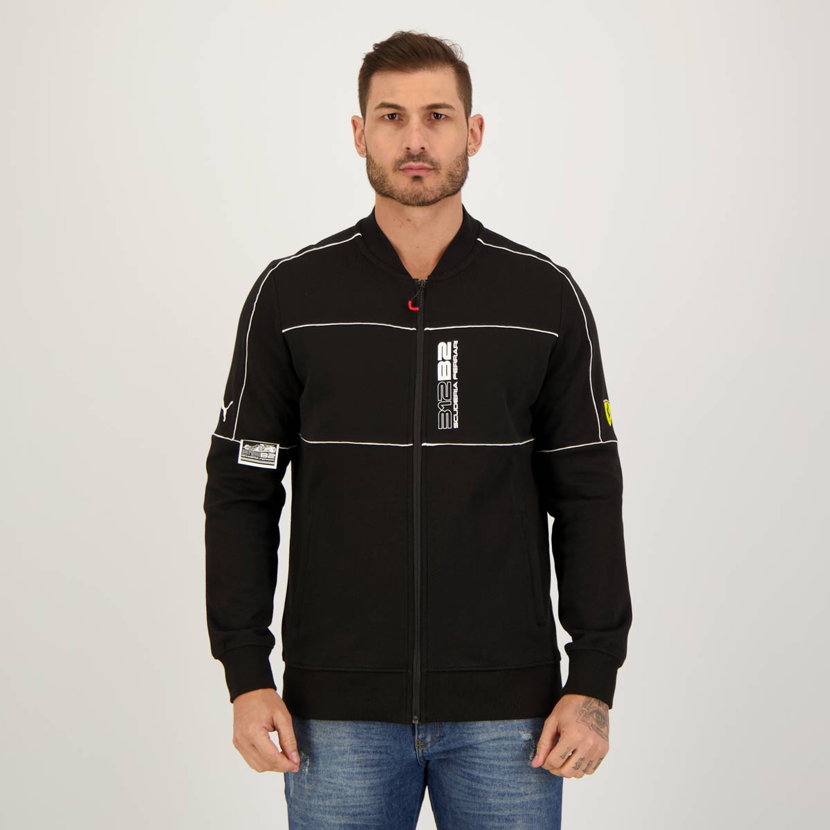 Jaqueta Puma Scuderia Ferrari Sweat Preta