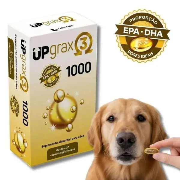 Suplemento Alimentar Vitamínico Upgrax-3 1000 Labocare Para Cães E Gatos 30 Cápsulas (MP)