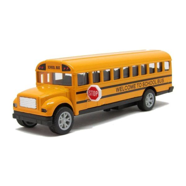 Miniatura Ônibus Escolar Americano Amarelo A Fricção