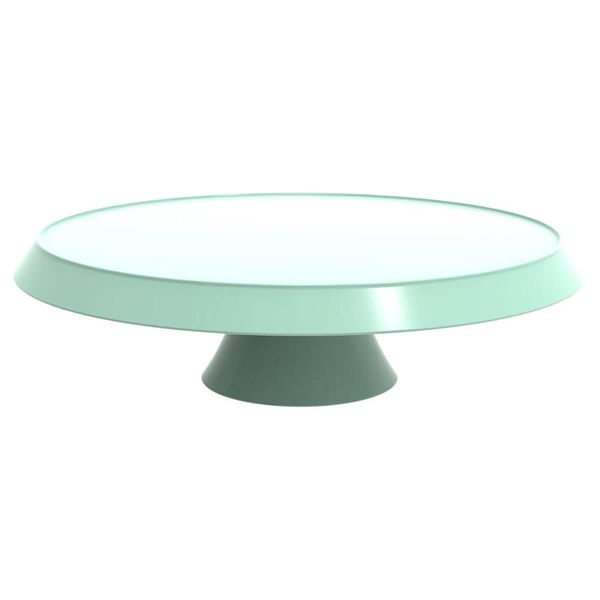 Base Porta Bolos Tortas Doces 30cm com Pé Bubble Crippa Suporte Verde Menta