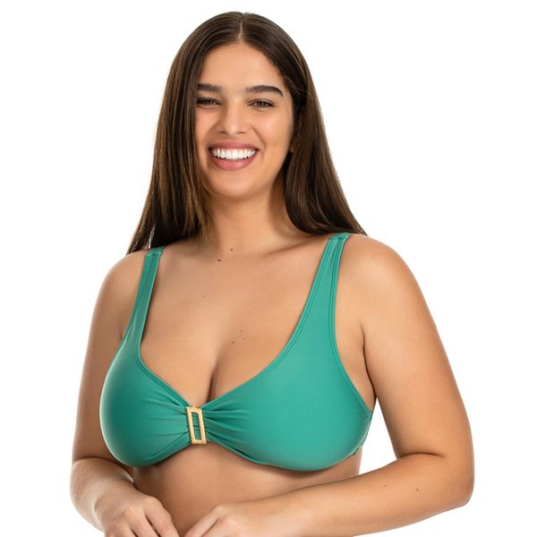 Top Biquíni Fivela Plus Essence Verde Verde - 52