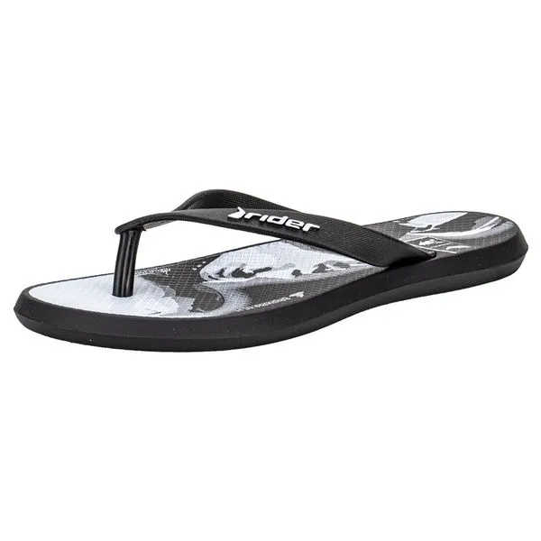 Chinelo Infantil Masculino R1 R10 Rider 12602 PRETO/BRANCO 35/36