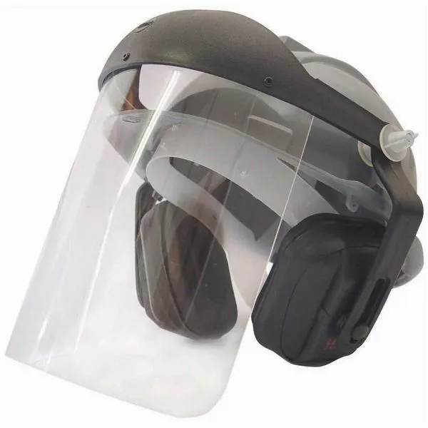 Capacete com Abafador Cinza - Ledan