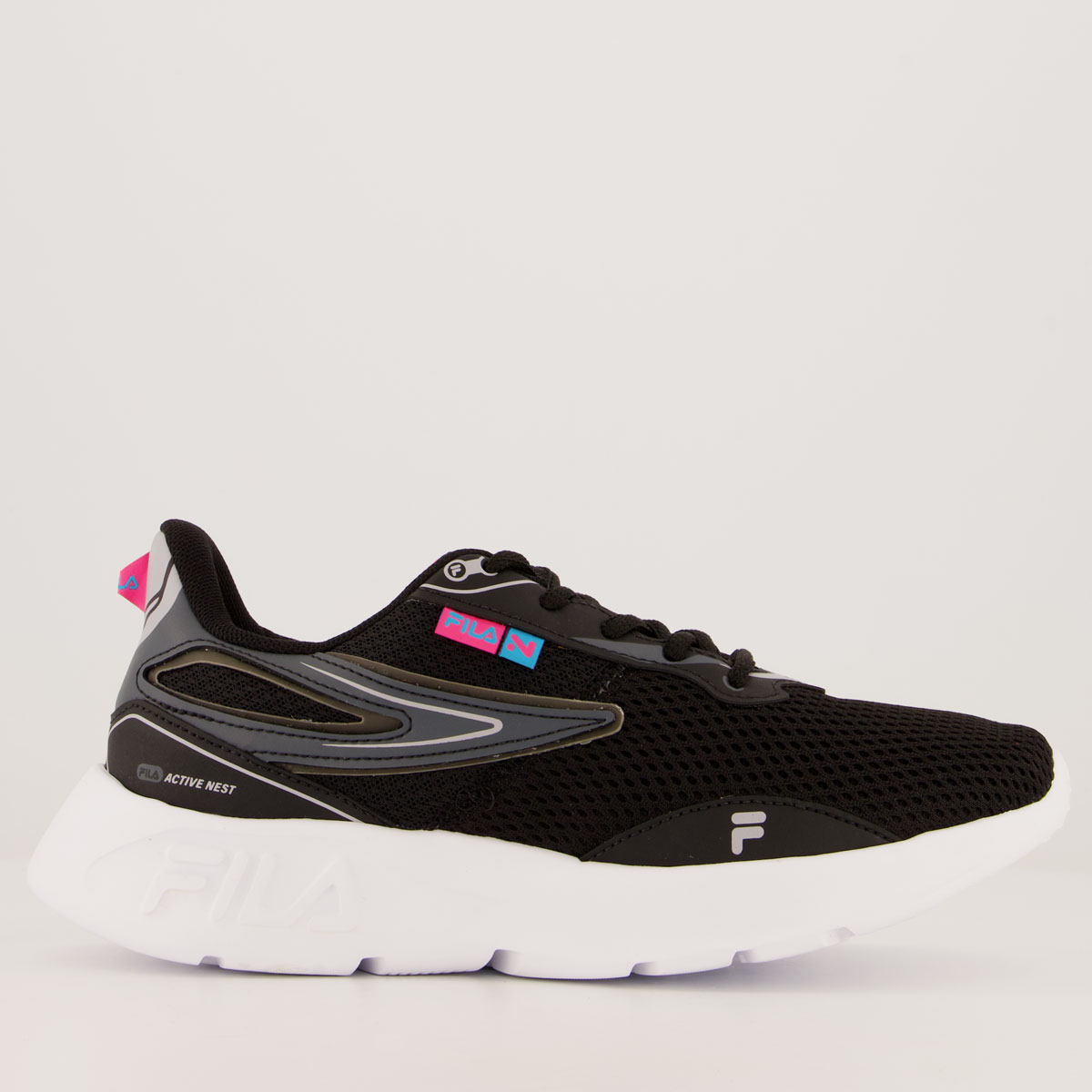 Tênis Fila Nest Feminino Preto e Cinza
