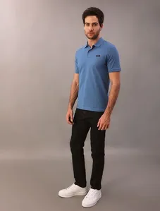 Polo Masculina Slim Piquet Calvin Klein - Azul Escuro Polo Masculina Slim Piquet Calvin Klein Azul Escuro g