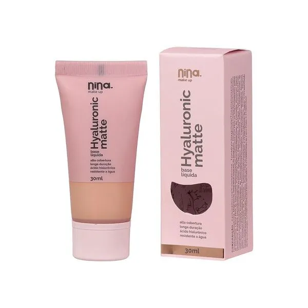 Base Líquida Nina Makeup Hyaluronic Matte Cor 02 BASE LIQ NINA MAKEUP HYALURONIC MATTE CO