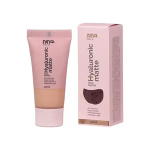 Base Líquida Nina Makeup Hyaluronic Matte Cor 02 BASE LIQ NINA MAKEUP HYALURONIC MATTE CO