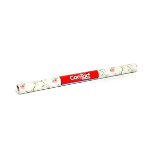 Plástico Adesivo Contact Decorado Flor de Cerejeira 45cmx2m