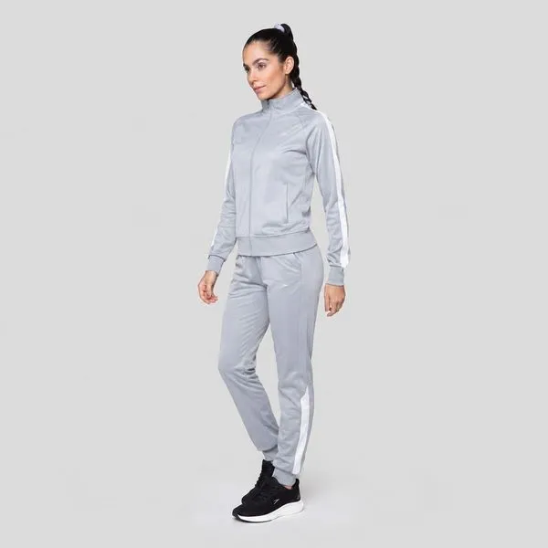 Conjunto De Agasalho Feminino Basic Sports Speedo - CINZA BRANCO VAPOR GG
