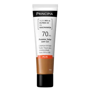 Protetor Solar Principia FPS 70 PS-05 Cobertura de Base Antioleosidade Cor 5.0 30ml Fluido