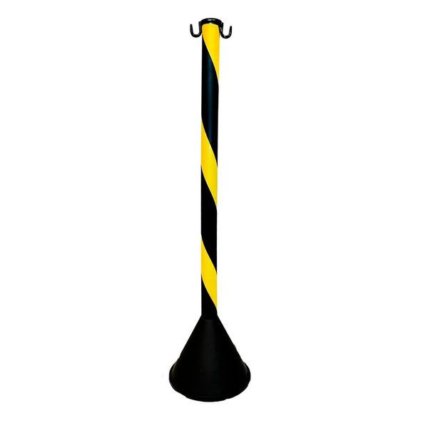 Pedestal para Sinalização e Segurança Zebrado Amarelo e Preto Kteli Pedestal para Sinalização e Segurança Zebrado Amarelo e Preto