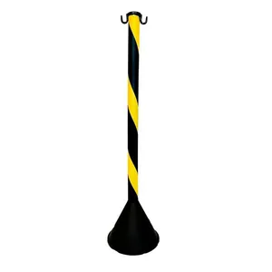 Pedestal para Sinalização e Segurança Zebrado Amarelo e Preto Kteli Pedestal para Sinalização e Segurança Zebrado Amarelo e Preto