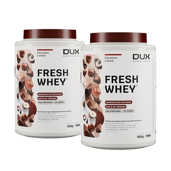 DUO FRESHWHEY™ 900g Chocolate e Avelã + Vitamina de Frutas 900g