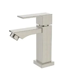 Torneira para Banheiro Bica Baixa de Mesa Aço Inox Escovado Eco Metais Torneira para Banheiro Bica Baixa de Mesa Inox Escovado Eco Metais