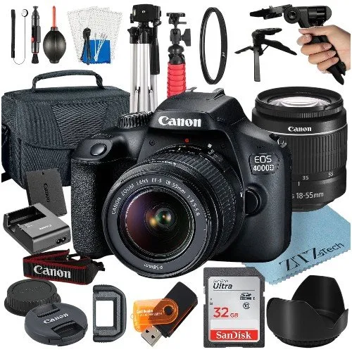 Kit Câmera Digital Canon T100 21 Peças 32GB Preto W-BI