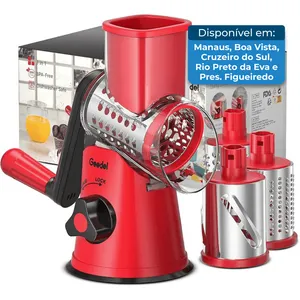 Ralador Geedel Queijo 3 Lâminas Vermelho A-MBI