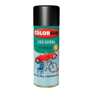 Tinta Spray Uso Geral Spray Uso Geral Preto Rápido 52001 para Geladeiras Bicicletas e Móveis de Aço 400ML Colorgin Tinta Spray Uso Geral Spray Uso Geral Preto Rápido 52001 para Objetos Domésticos 400ML Colorgin