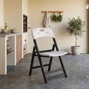 Cadeira Dobrável Elegance para Varanda Estrutura em Madeira Assento Fixo em Polipropileno Branco Mais Madeira Cadeira Dobrável Elegance Estrutura em Madeira Assento Fixo em Polipropileno Branco Mais Madeira