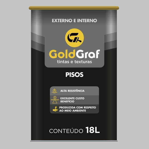Tinta Premium Acrílica Fosco Piso 18L Goldgraf Tinta Premium Acrílica Fosco Piso Cinza 18L Goldgraf