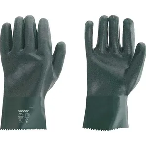 Luva de PVC com Forro 26cm Palma Áspera PAV0026 - VONDER