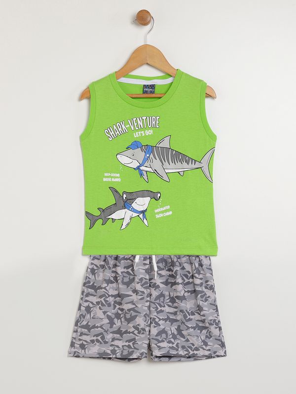 Conjunto Curto Infantil Para Menino - VERDE 3