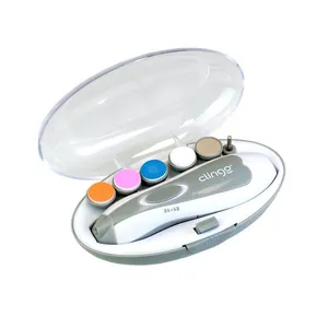 Kit Manicure Elétrica Infantil Kit Manicure com Led Estojo 6 Lixas 2 Velocidades Cinza Clingo Kit Manicure Elétrica Infantil com Led Estojo 6 Lixas 2 Velocidades Cinza Clingo
