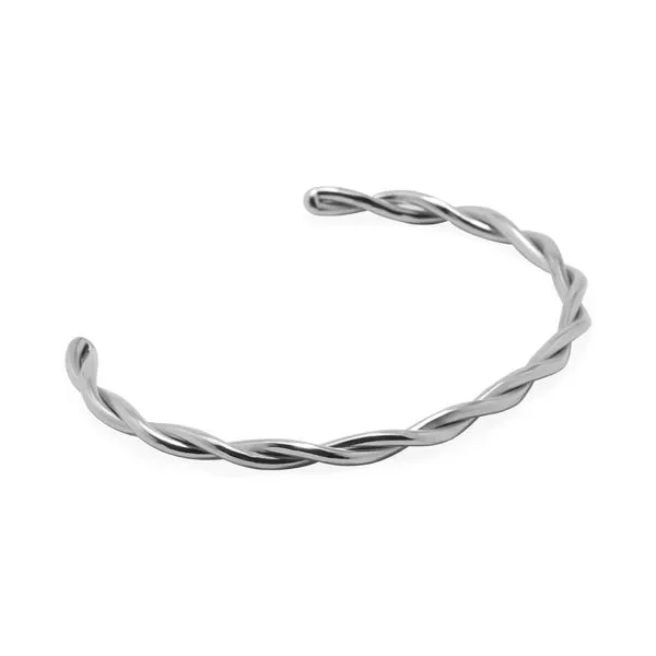 Bracelete Cuff Move de Aço Prata Único