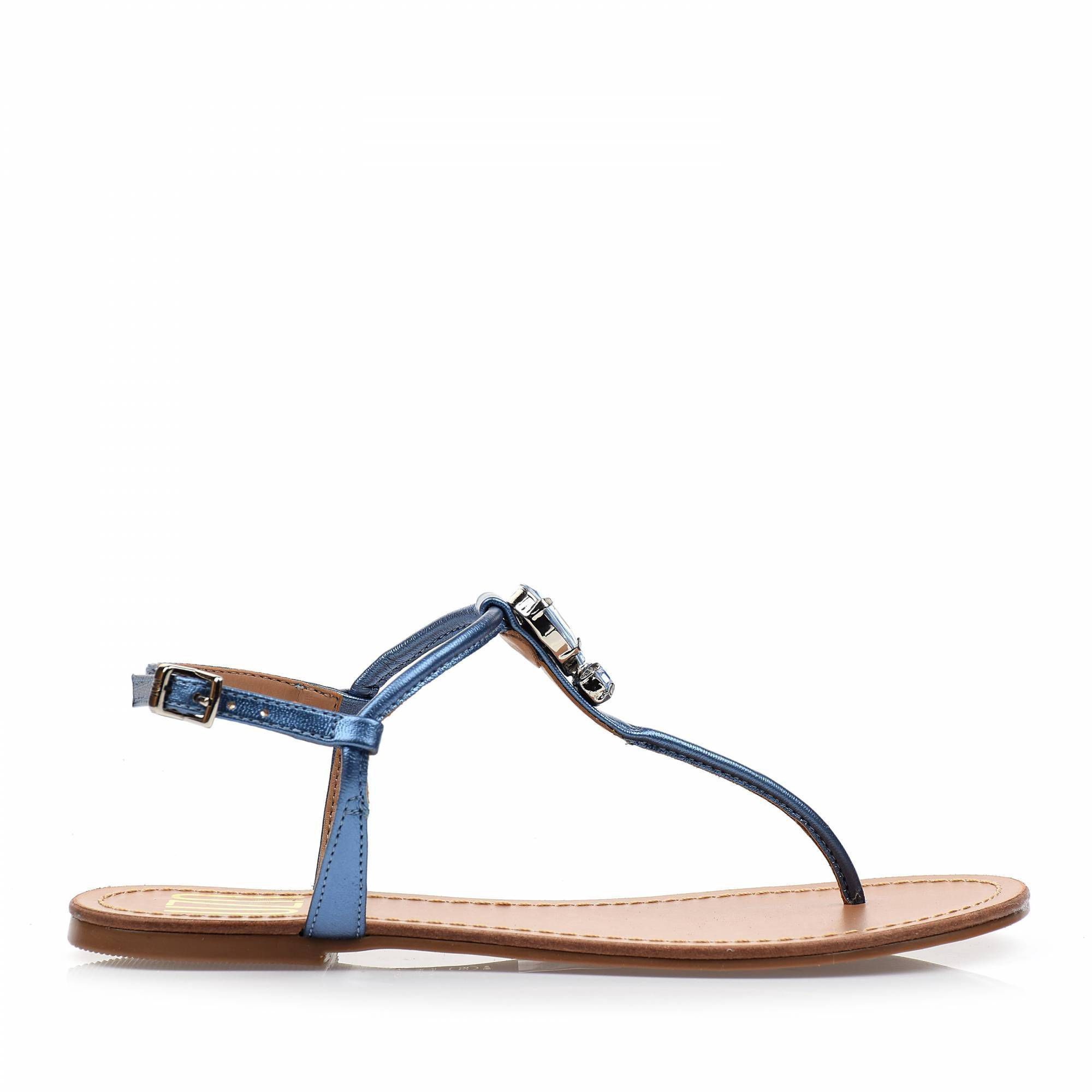 Rasteira Metalic Blue