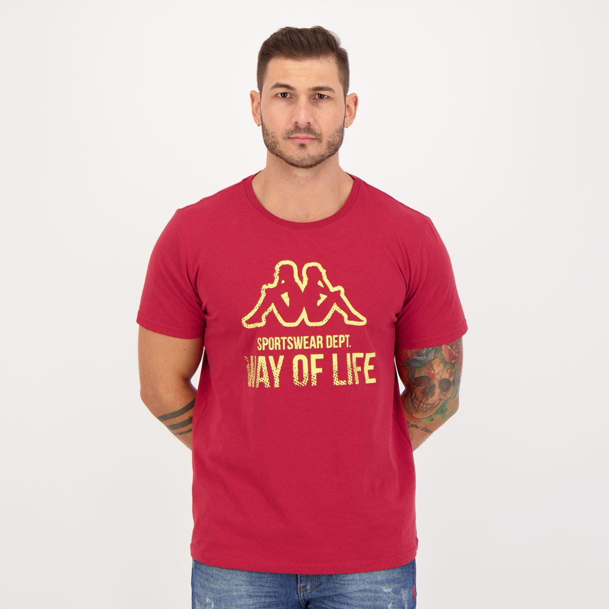 Camiseta Kappa Way Of Life Bordô