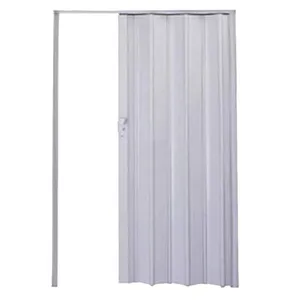Porta sanfonada de PVC Plast 210x84cm com fechadura cinza BCF