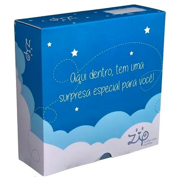 Caixa De Revelação Gravidez Para Pai Zip Toys Branco 21x40cm (MP)